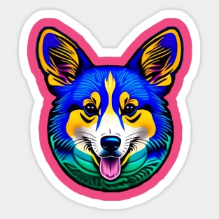 Corgi Blues Sticker